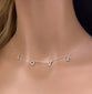 <span>DIAMOND  CLOSEOUT! </span>.23ct G SI 14K White Gold Diamond "Love" Script Letters Pendant Necklace 18+2" EXT