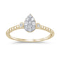 .26ct 14k Yellow Gold Pear Shape Solitaire Promise Diamond Ring