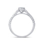 .24ct 14k White Gold Diamond Pear Shaped Solitaire Promise Ring Size 6.5