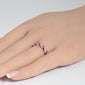 <span style="color:purple">SPECIAL!</span>.60ct G SI 14K Rose Gold Ruby & Diamond Ring Band