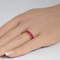 <span style="color:purple">SPECIAL!</span> 4.50ct G SI 14K Yellow Gold Ruby Gemstone Band Ring Size 6.5