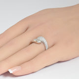 .72ct G SI 14K White Gold Diamond Wrap Band Ring Size 6.5