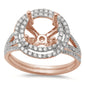 <span>DIAMOND CLOSEOUT! </span>.80ct Round Halo Style 14kt Rose Gold Diamond Semi Mount Engagement Ring (Copy)