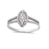 .25ct Marquise Halo Diamond Engagement Wedding Ring 14kt White Gold