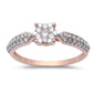 <span>DIAMOND  CLOSEOUT! </span> .36ct Halo Round Diamond Solitaire Engagement Wedding Ring 14kt Rose Gold