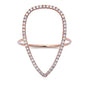 <span>DIAMOND CLOSEOUT! </span>.31ct 14kt Rose Gold Diamond Pear Cut out Modern Fine Ring Size 6.5 (Copy)