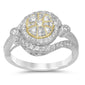 <span>DIAMOND  CLOSEOUT! </span>.97ct 14k Two Tone Gold Round Diamond Engagement Wedding Ring Size 6.5