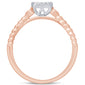 .23ct 14k Rose Gold Solitaire Promise Diamond Ring Size 6.5