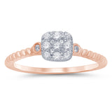 <span>DIAMOND CLOSEOUT! </span>.23ct 14k Rose Gold Solitaire Promise Diamond Ring Size 6.5