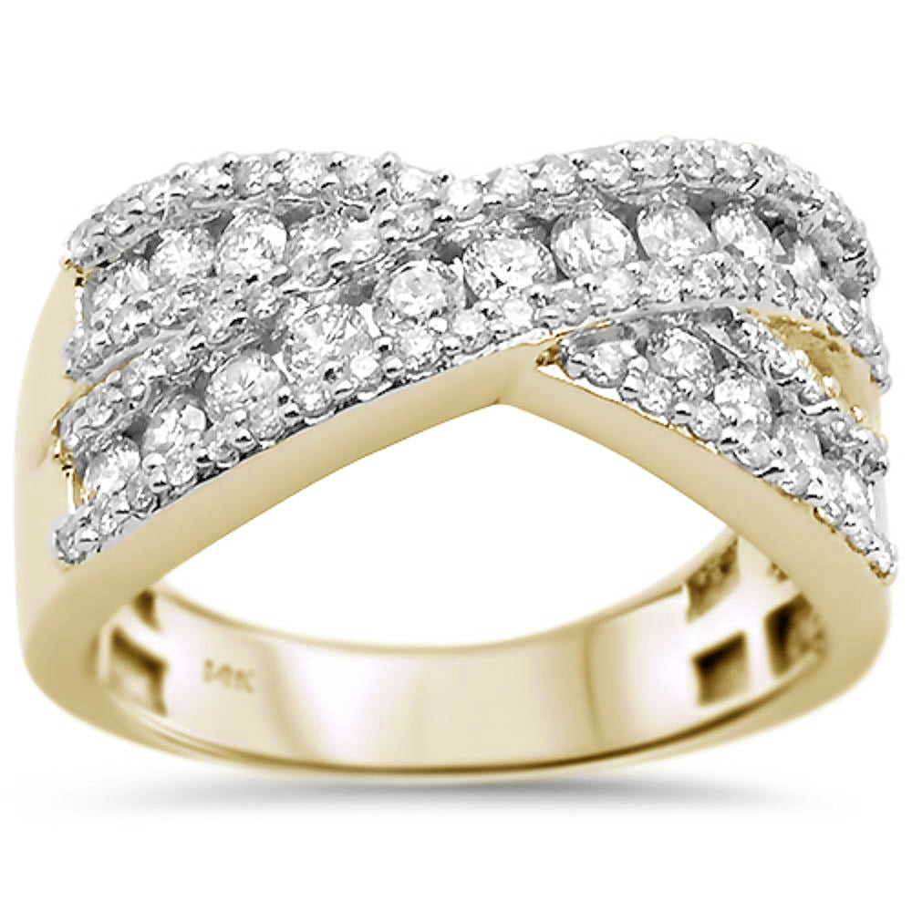 <span>DIAMOND CLOSEOUT! </span>1.09ct G SI 14K Yellow Gold Ladies Diamond Fashion Ring Size 6.5