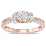 .17ct 14KT Rose Gold Diamond Engagement Ring Size 6.5