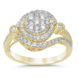 <span>DIAMOND  CLOSEOUT! </span> .97ct 14k Yellow Gold Round Diamond Engagement Wedding Ring Size 6.5