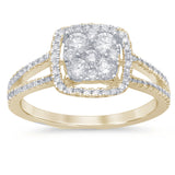 <span style="color:purple">¡ESPECIAL!</span>.73ct Anillo de Compromiso de Oro Amarillo de 14k con Diamantes Talla 6.5