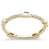 <span style="color:purple">SPECIAL!</span>.58ct G SI 14KT Yellow Gold Ladies Baguette & Round Diamond Band Size 6.5