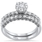 <span>DIAMOND CLOSEOUT! </span>1.00ct 14k White Gold Round Diamond Engagement Ring Bridal Set Size 6.5