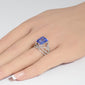 <span>GEMSTONE CLOSEOUT! </span> 5.09ct 14K White Gold Tanzanite & Diamond Ladies Ring size 6.5