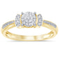 .17ct 10K Yellow Gold Diamond Round Engagement Ring Size 6.5