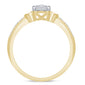 .17ct 10K Yellow Gold Diamond Round Engagement Ring Size 6.5