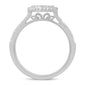 .24ct 10K White Gold Diamond Round Engagement Ring Size 6.5