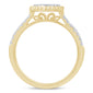 .26ct 10K Yellow Gold Diamond Round Engagement Ring Size 6.5