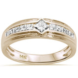 <span style="color:purple">SPECIAL!</span> .71ct F SI 14K Yellow Gold Diamond Men's Band ring