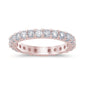 <span style="color:purple">SPECIAL!</span> 1.23ct G SI 14K Rose Gold Diamond Eternity Band Ring Size 6.5