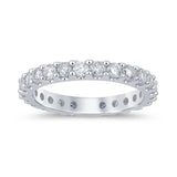 <span style="color:purple">SPECIAL!</span>1.30ct G SI 14K White Gold Diamond Eternity Band Ring Size 6.5