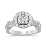 1.00ct G SI 14K White Gold Diamond Engagement Ring Size 6.5