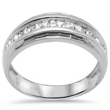 .54ct G SI 14K White Gold Diamond Men's Ring Band Size 10