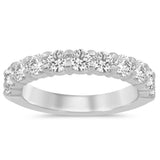 <span style="color:purple">SPECIAL!</span>.79ct G SI 14K White Gold Women's Round Diamond Half Eternity Band Ring Size 6.5