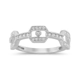 <span>DIAMOND CLOSEOUT! </span>.23ct G SI 14K White Gold Women's Diamond Ring Band Size 7