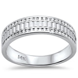 .34ct G SI 14K White Gold Diamond Men's Ring Band Size 10