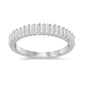 <span style="color:purple">SPECIAL!</span>.46ct G SI 14K White Gold Diamond Baguette Stones Ring Band Size 6.5