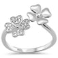 <span style="color:purple">SPECIAL!</span>.14ct G SI 14K White Gold Diamond Flowers Band Ring Size 6.5