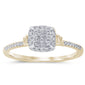 .21ct G SI 14K Yellow Gold Round & Baguette Diamond Engagement Ring Size 6.5