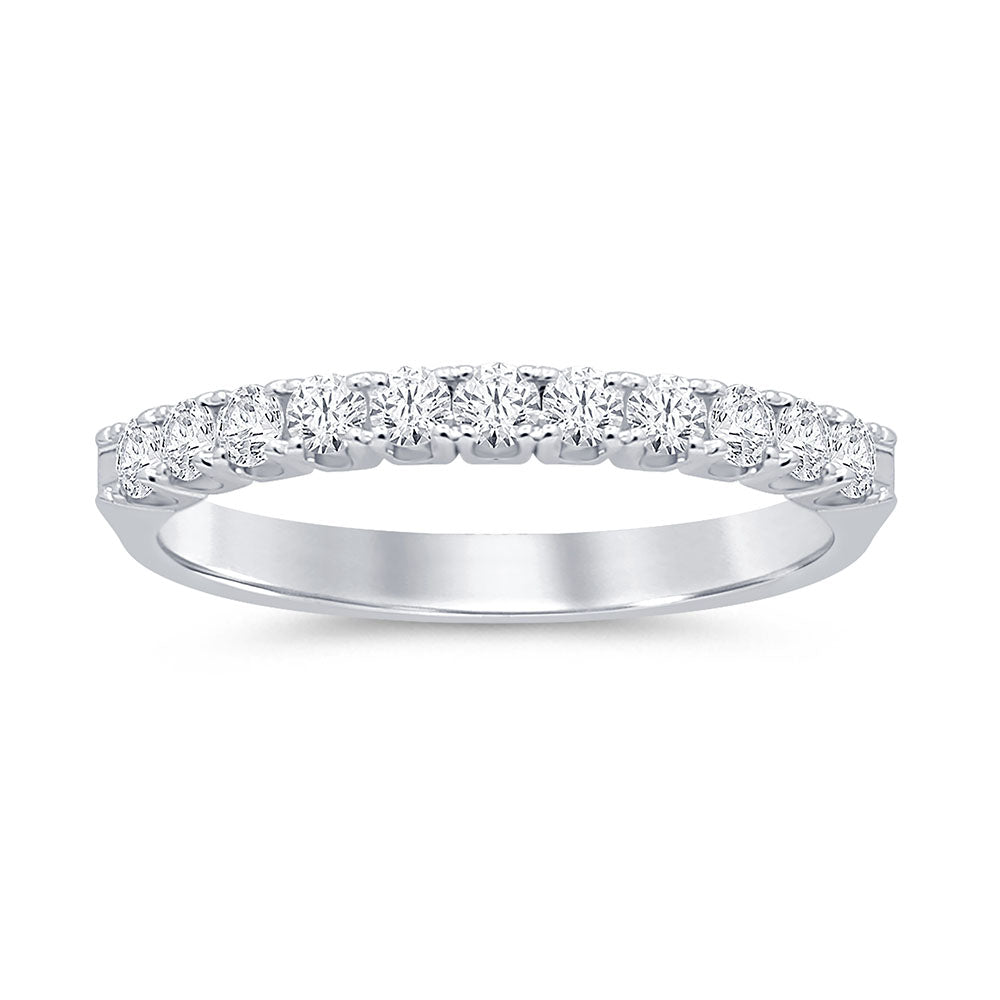 .50ct G SI 14K White Gold Diamond Wedding Band Ring Size 6.5