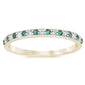 .21ct G SI 14K Yellow Gold Diamond Emerald Gemstone Band Ring Size 6.5