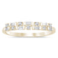 .15ct G SI 14K Yellow Gold Diamond Round & Baguette Band Ring Size 6.5