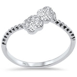.10ct G SI 14K White Gold Diamond Wrap Around Band Ring Size 6.5