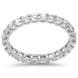 1.31ct G SI 14K White Gold Diamond Eternity Band Ring Size 7