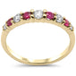 .54ct G SI 14K Yellow Gold Diamond Ruby Ring Size 6.5