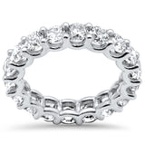 5.17ct G SI 14K White Gold Diamond Eternity Ring Size 6.5