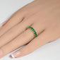 <span style="color:purple">SPECIAL!</span> 2.51ct G SI 14K Yellow Gold Emerald Gemstone Band Ring Size 6.5