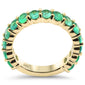 <span style="color:purple">SPECIAL!</span> 2.14ct G SI 14K Yellow Gold  Emerald Gemstone Band Ring Size 6.5