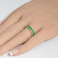 <span style="color:purple">SPECIAL!</span>3.57ct G SI 14K Yellow Gold Emerald Gemstone Band Ring Size 6.5