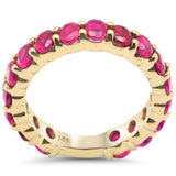 3.75ct G SI 14K Yellow Gold Ruby Gemstone Band Ring Size 6.5