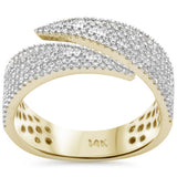 <span style="color:purple">SPECIAL!</span> .62ct G SI 14K Yellow Gold Diamond Wrap Arround Band Ring Size 6.5