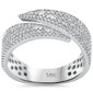<span style="color:purple">SPECIAL!</span> .62ct G SI 14K White Gold Diamond Wrap Arround Band Ring Size 6.5