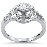<span style="color:purple">SPECIAL!</span> .74ct G SI 14K White Gold Diamond Halo Style Engagement Ring Size 6.5