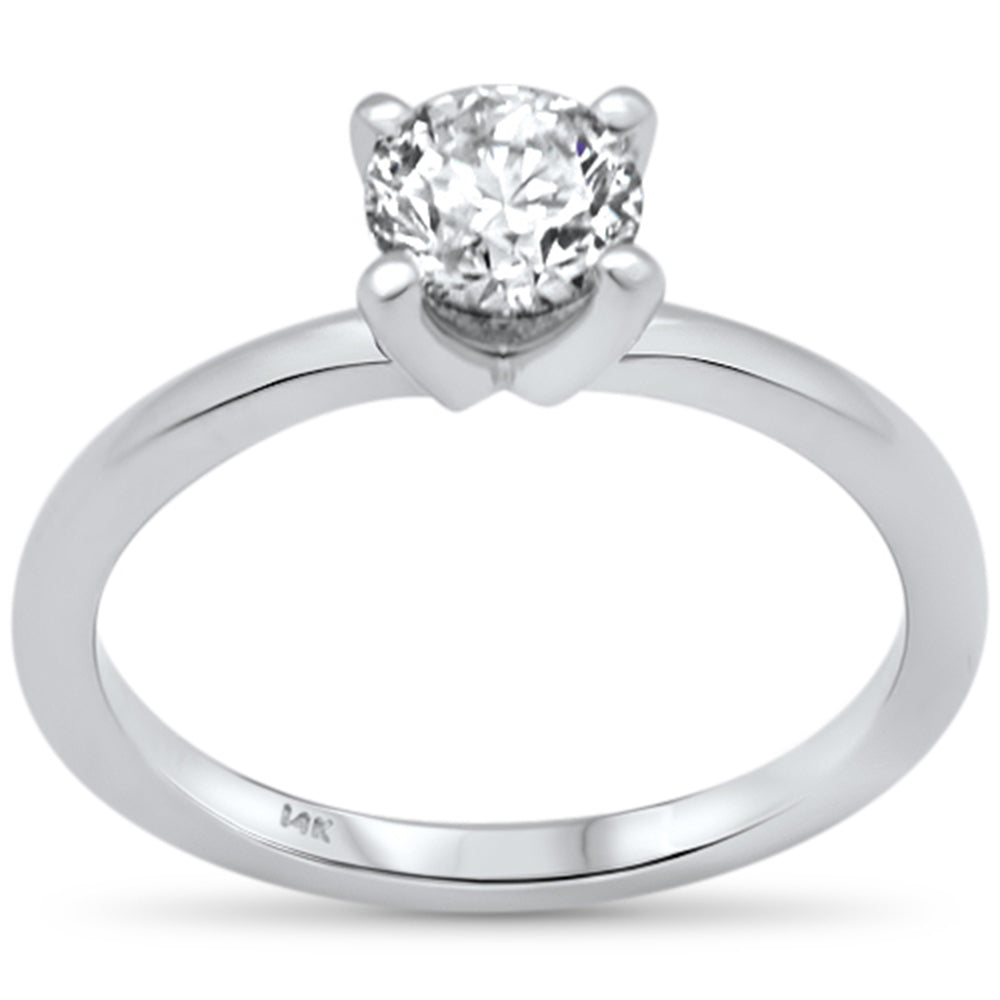 .72ct G SI 14K White Gold Round Diamond Solitaire Engagement Ring Size 6.5
